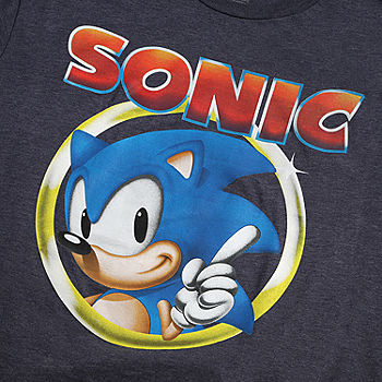account Spreekwoord deeltje Mens Crew Neck Short Sleeve Regular Fit Sonic the Hedgehog Graphic T-Shirt,  Color: Navy - JCPenney