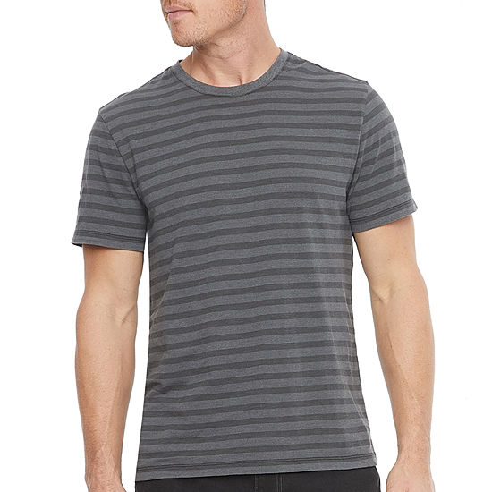 mutual weave Striped Mens Crew Neck Short Sleeve T-Shirt - JCPenney