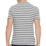 Mutual Weave Striped Mens Crew Neck Short Sleeve T-Shirt
