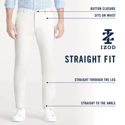 IZOD Saltwater Stretch Straight Fit Flat Front Chino Pant