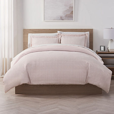 Serta Supersoft Cooling 3-pc. Duvet Cover Set, One Size, Pink