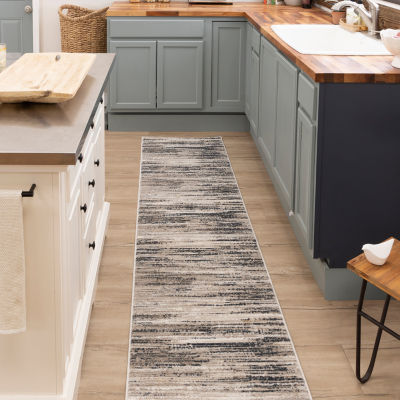 Mohawk Home Furie Stripe Machine Woven Indoor Rectangular Runner