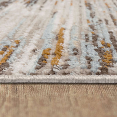 Mohawk Home Furie Stripe Machine Woven Indoor Rectangular Accent Rug