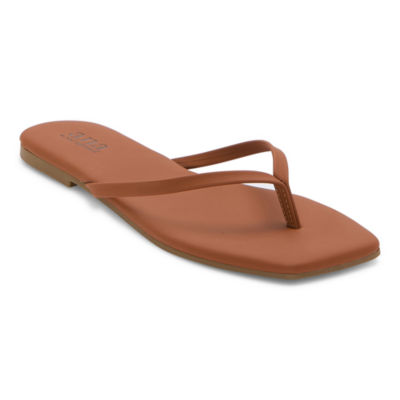 a.n.a Womens Square Toe Flat Sandals