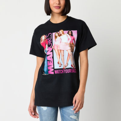 Juniors Mean Girls The Movie Watch Your Back Boyfriend Womens Crew Neck Short Sleeve Graphic T-Shirt