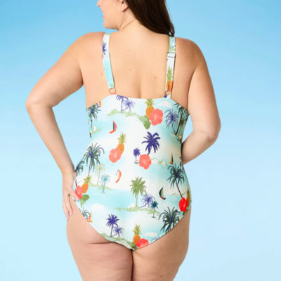 Outdoor Oasis Womens Exotic One Piece Swimsuit Plus