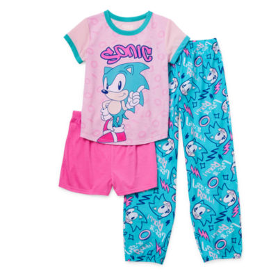 Little & Big Girls 3-pc. Sonic the Hedgehog Pajama Set