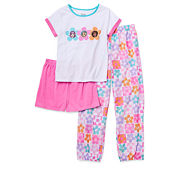 Sleep On It Big Girls 2-pc. Pajama Set, Color: Blue Floral Stripe - JCPenney