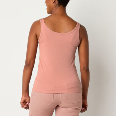 a.n.a Womens U Neck Sleeveless Ribbed Tank Top