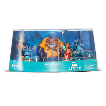 Disney Collection 5-Pc. Stich Figurine Set Stitch Toy Playset | One Size | Toys - Dolls + Action Figures Toy Playsets | Valentine's Day