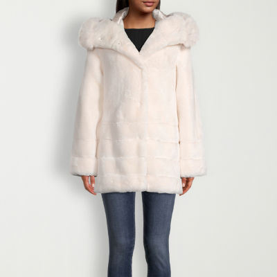 Gallery Womens Lined Heavyweight Faux Fur Coat