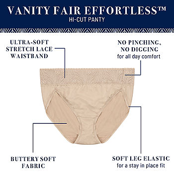 Vanity Fair Effortless Lace Top Hi-Cut Brief Panty- 13275 - JCPenney
