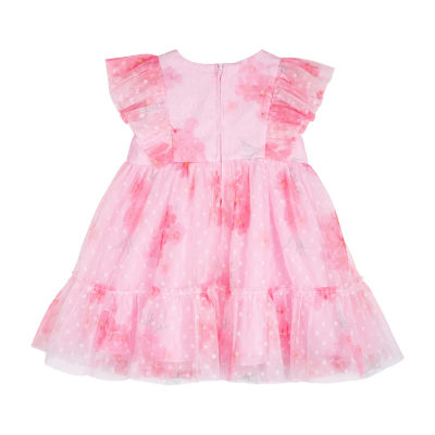 Rare Editions Toddler Girls Embellished Sleeveless Flutter Sleeve A-Line Dress