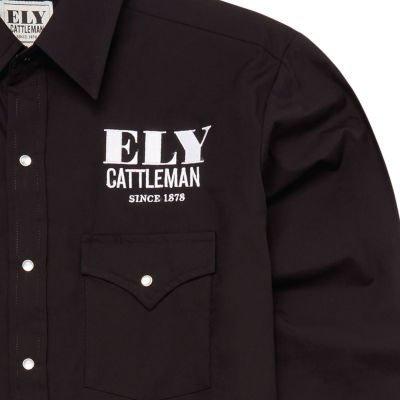 Ely Cattleman Western Rodeo Mens Long Sleeve Shirt