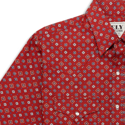 Ely Cattleman Foulard Print Mens Long Sleeve Western Shirt