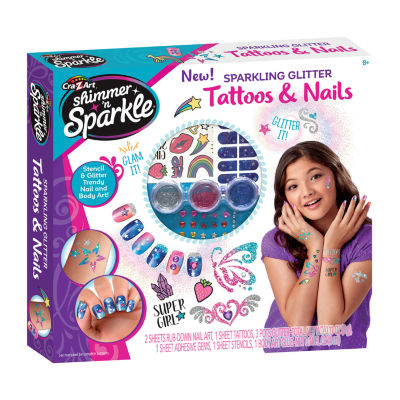 Cra-Z-Art Sparkling Glitter Tattoos & Nails - JCPenney