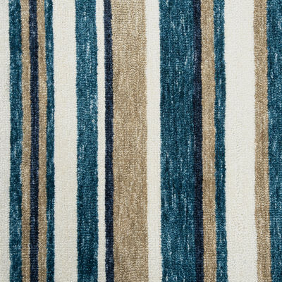 Rizzy Home Zayne Striped Hand Tufted Indoor Outdoor Rectangular Area Rug