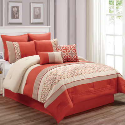 Riverbrook Home Janna 8-pc. Midweight Embroidered Comforter Set