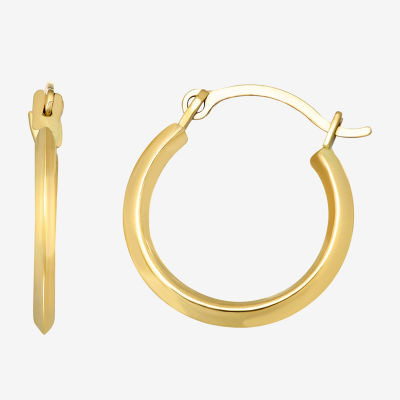 14K Gold 12mm Hoop Earrings