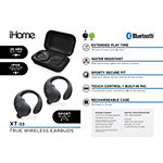 IHOME True Wireless Sport Buds With Charging Case - XT33