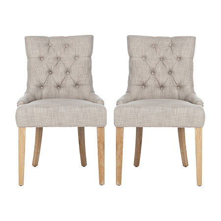 Abby Tufted Side Chair Set Of Two, One Size, Gray