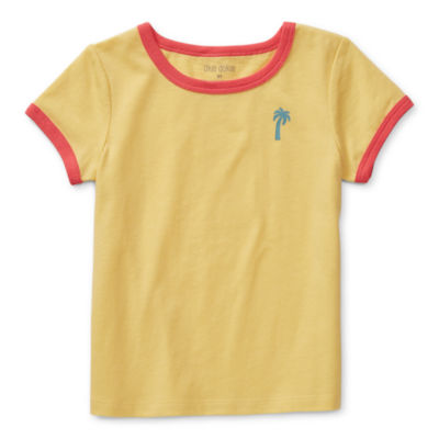 Okie Dokie Toddler Girls U Neck Short Sleeve Graphic T-Shirt