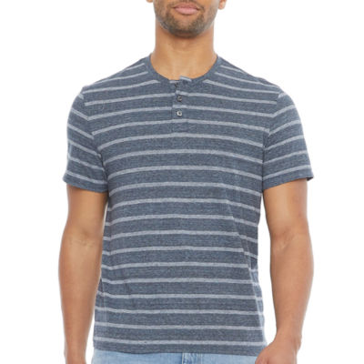 men's short sleeve pocket henley shirt