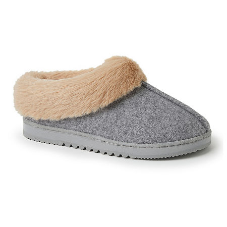  -Dearfoams Chloe Soft Knit Womens Clog Slippers