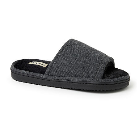  -Dearfoams Demi Rib Knit Womens Slip-On Slippers