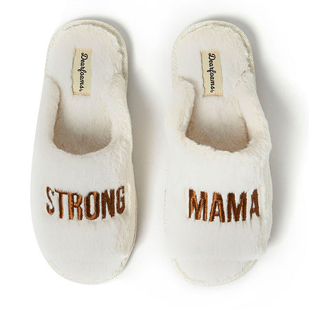  -Dearfoams Wanda Furry Womens Slip-On Slippers