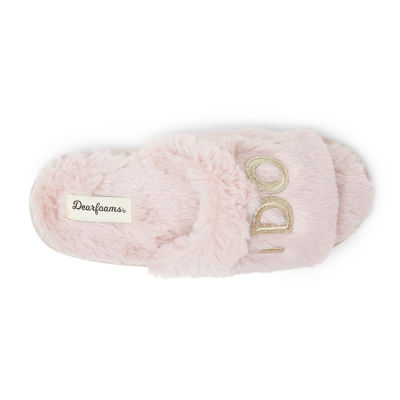 Dearfoams Lane Bridal Womens Memory Foam Slip-On Slippers