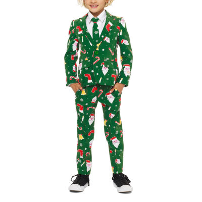 Mens Christmas Opposuit Fancy Dress Costume 3 Piece Suit Deluxe Festive Outfit