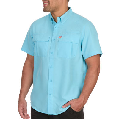 American Outdoorsman Mens Short Sleeve Button-Down Shirt