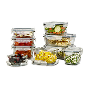 6 Glass Food Storage Containers with Wood Lids 24 oz Airtight