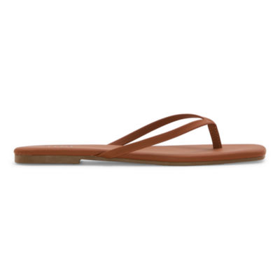 a.n.a Womens Square Toe Flat Sandals