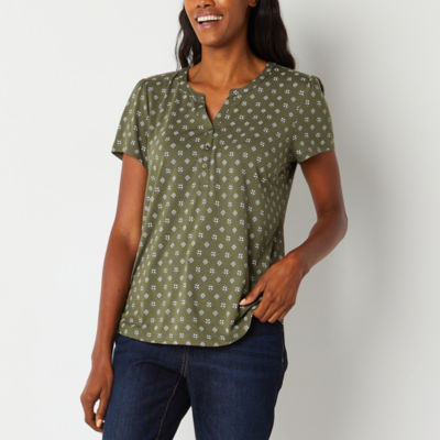 liz claiborne tops short sleeve