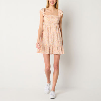 Arizona Short Sleeve Babydoll Dress Juniors JCPenney