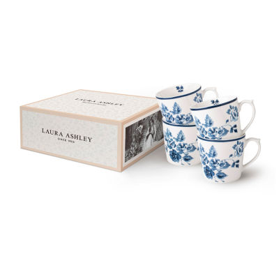 Laura Ashley China Rose 4-pc. Coffee Mug Set - Blueprint Collectables