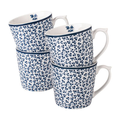 Laura Ashley Floris 4-pc. Coffee Mug Set - Blueprint Collectables