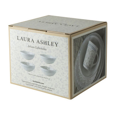 Laura Ashley Giftset Artisan Collectables 4-pc. Earthenware Cereal Bowl