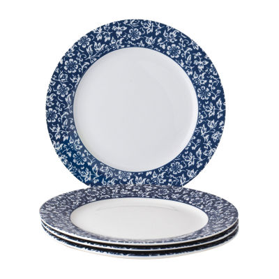 Laura Ashley Sweet Allysum 4-pc. Porcelain Dessert Plate Set - Blueprint Collectables