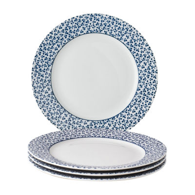 Laura Ashley Floris 4-pc. Porcelain Dessert Plate Set - Blueprint Collectables