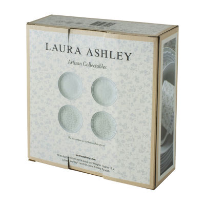 Laura Ashley Plain 4-pc. Earthenware Dessert Plate Set -  Artisan Collectables