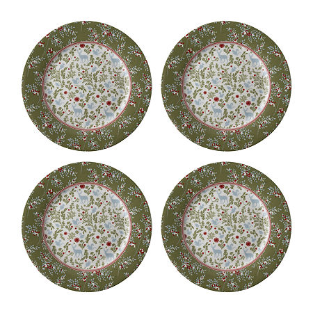 Laura Ashley 4-pc. Porcelain Salad Plate Set - Stockbridge Collectables, One Size, White