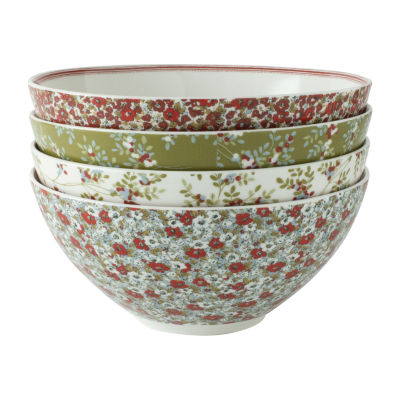 Laura Ashley  4-pc. Porcelain Cereal Bowl Set - Stockbridge Collectables