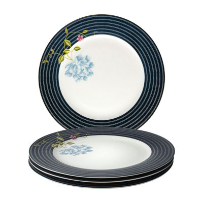 Laura Ashley Midnight Candy 4-pc. Porcelain Dinner Plate Set - Heritage Collectables