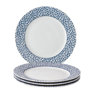 Laura Ashley Floris 4-pc. Porcelain Luncheon Plate Set -  Blueprint Collectables