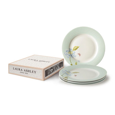 Laura Ashley Mint Candy 4-pc. Porcelain Dessert Plate Set - Heritage Collectables