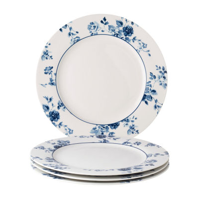 Laura Ashley China Rose 4-pc. Porcelain Dinner Plate Set - Blueprint Collectables
