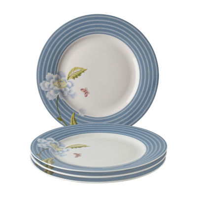 Laura Ashley Seaspray Candy 4-pc. Porcelain Dessert Plate Set - Heritage Collectables